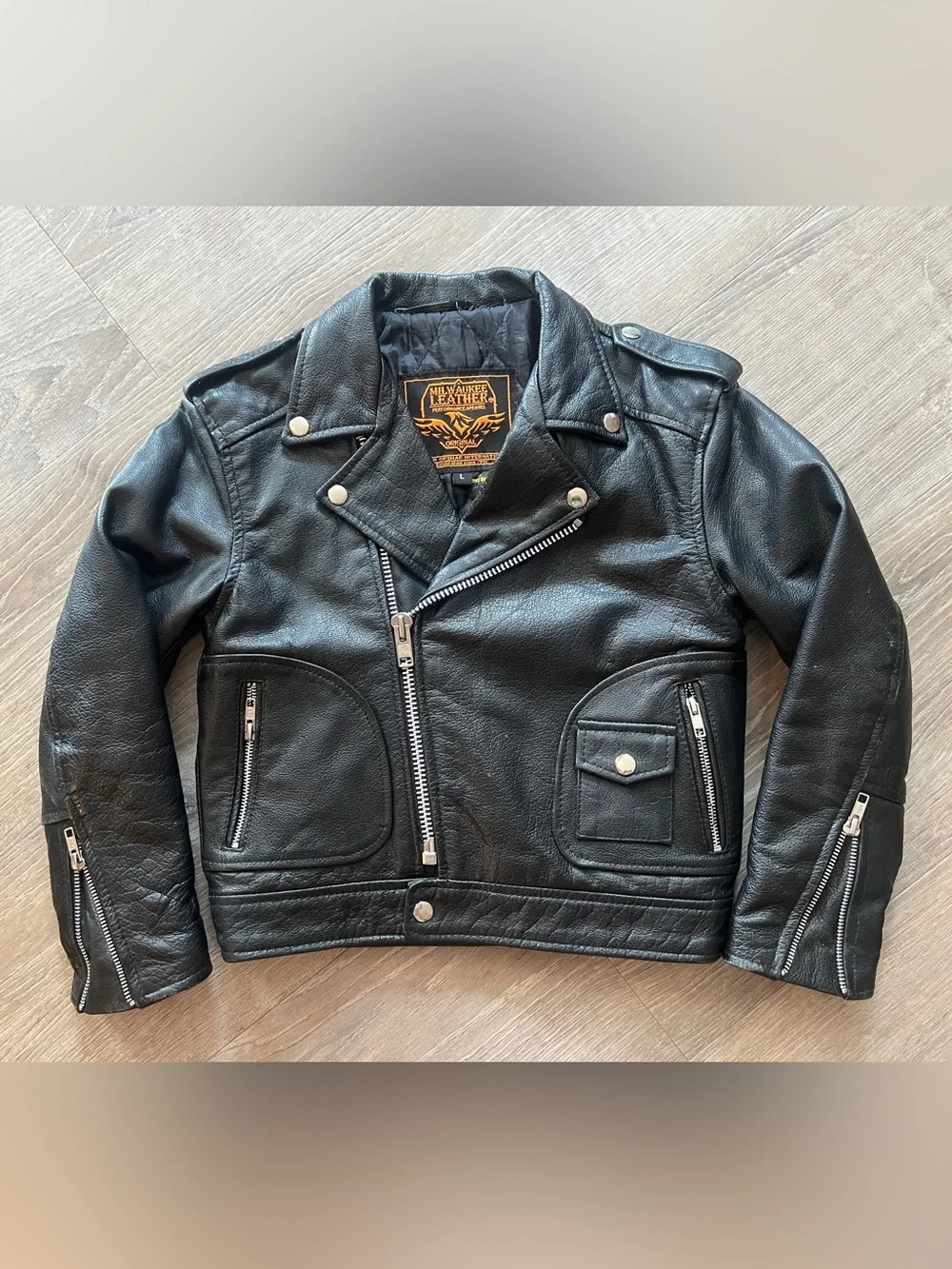 MILWAUKEE LEATHER Performance Apparel Original Black Leather Biker Jacket